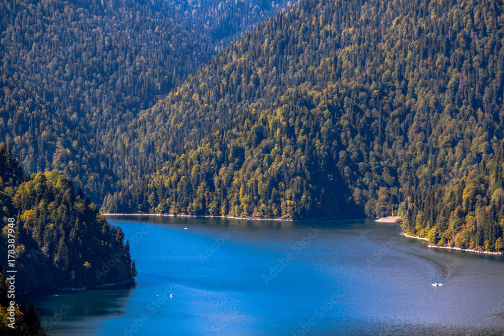 beautiful lake in the mountains