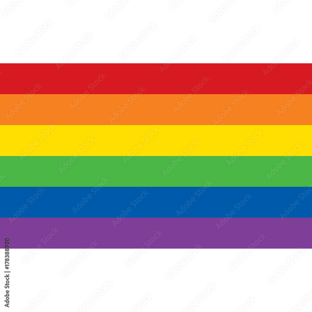 LGBT pride rainbow flag. Vector illustration