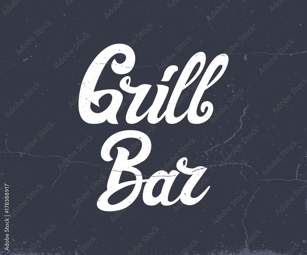 Vintage Grill Bar logo design