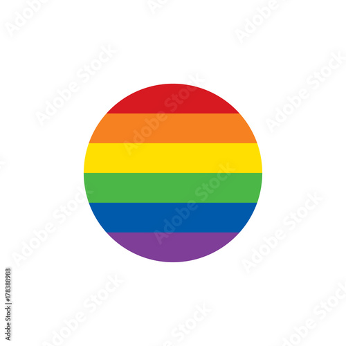 Round gay pride frame icon. LGBT concept. Vector illustration