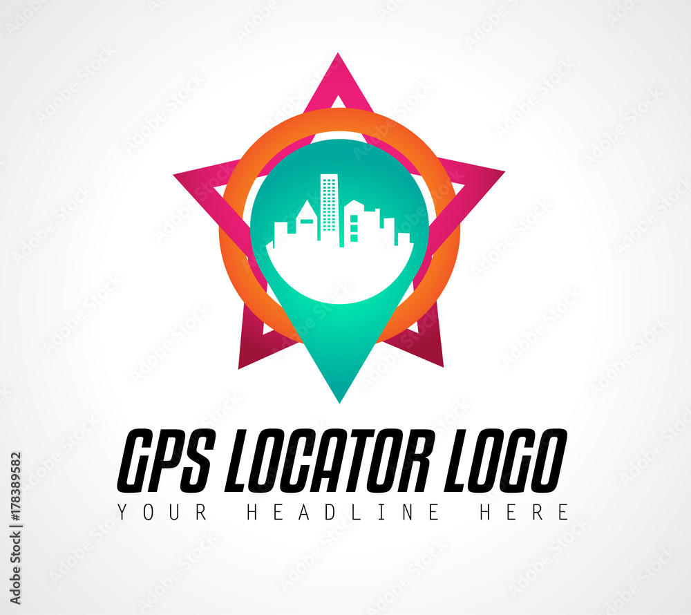 Creative GPS city locator Logo design for brand identity, company profile or corporate logos Creative GPS city locator Logo design for brand identity, company profile or corporate logos