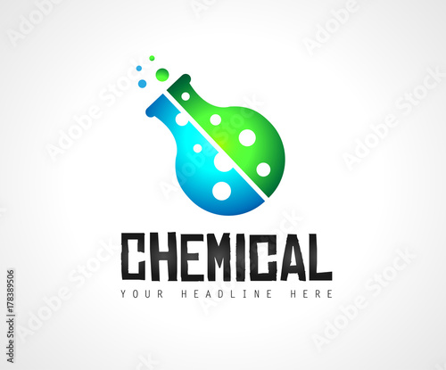 Creative Chemical Lab Colorful Logo design for brand identity, company profile or corporate logos