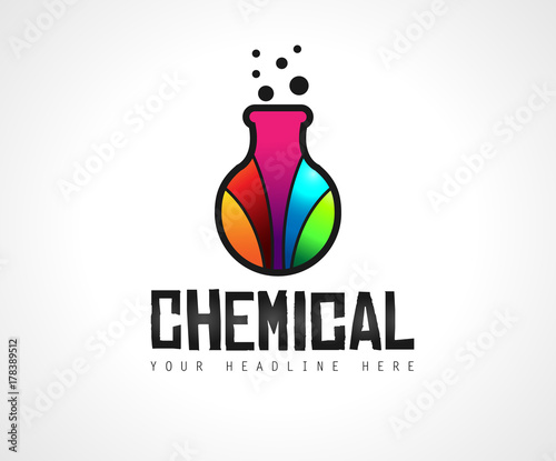Creative Chemical Lab Colorful Logo design for brand identity, company profile or corporate logos