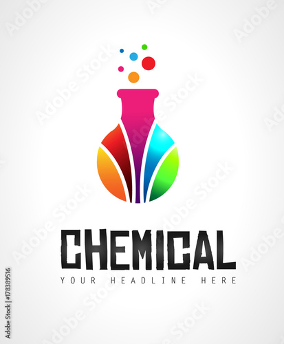 Creative Chemical Lab Colorful Logo design for brand identity, company profile or corporate logos