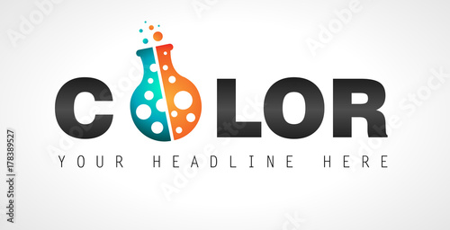 Creative Chemical Lab Colorful Logo design for brand identity, company profile or corporate logos