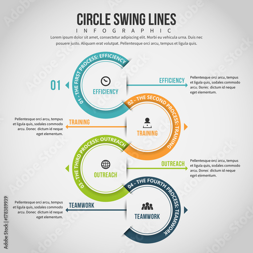 Circle Swing Lines Infographic