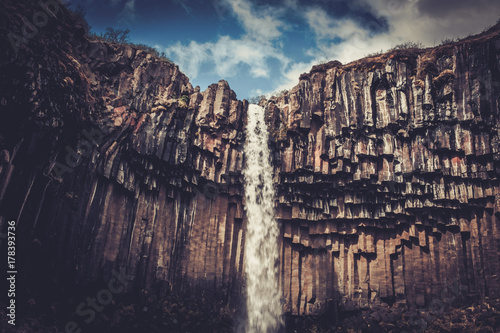 Svartifoss waterfall in Skaftafell National Park photo