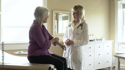 A doctor and a patient having a discussion
