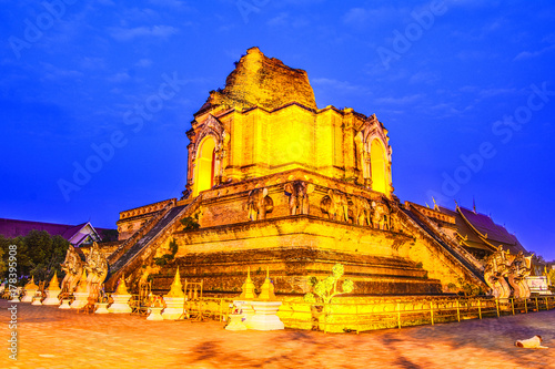 Wat Chedi Luang in Chiang Mai province of Thailand