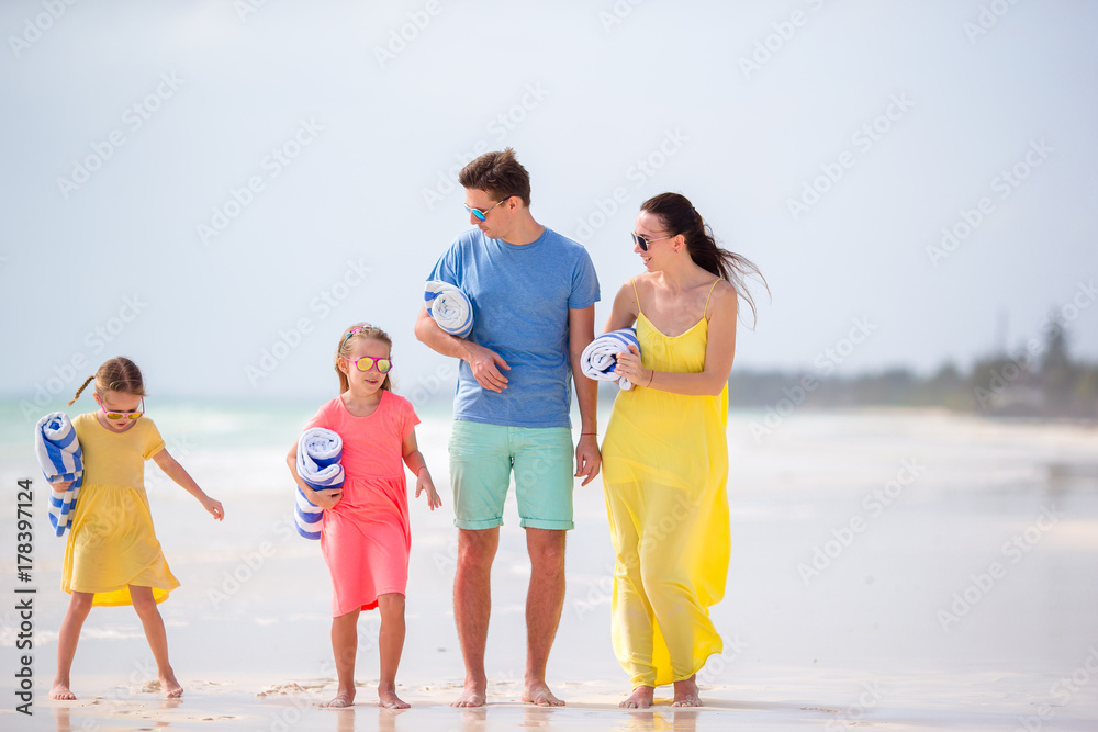 Young family on vacation have a lot of fun Young family on vacation have a lot of fun
