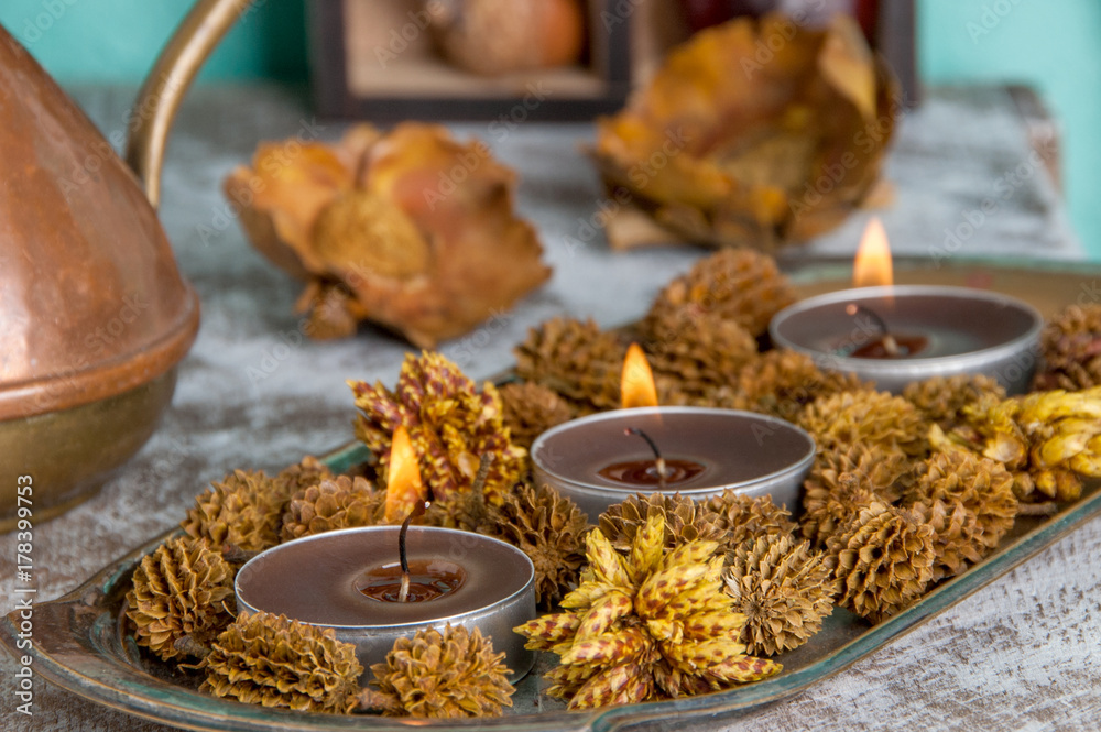 Brown aroma candles