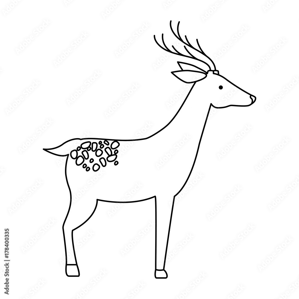 Obraz premium wild deer isolated icon