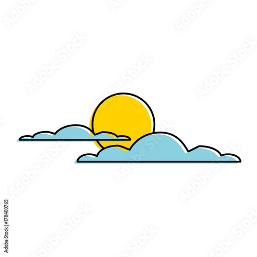 cloud sky silhouette with sun