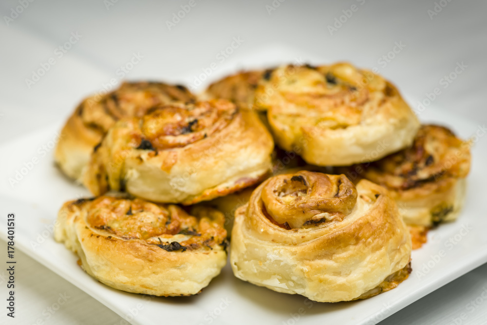 Appetizer with French pastry