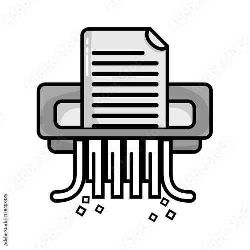 grayscale office paper shredder machine design