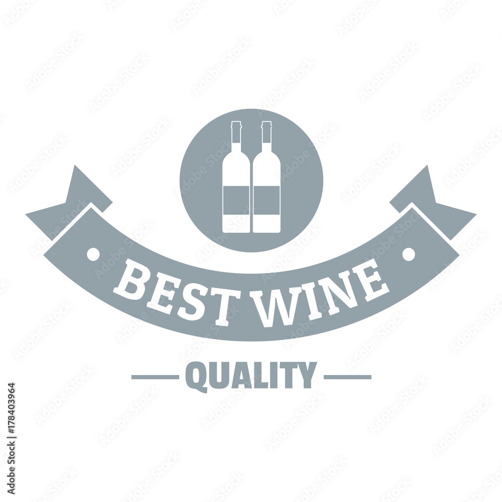 Wine bar logo, simple gray style Wine bar logo, simple gray style