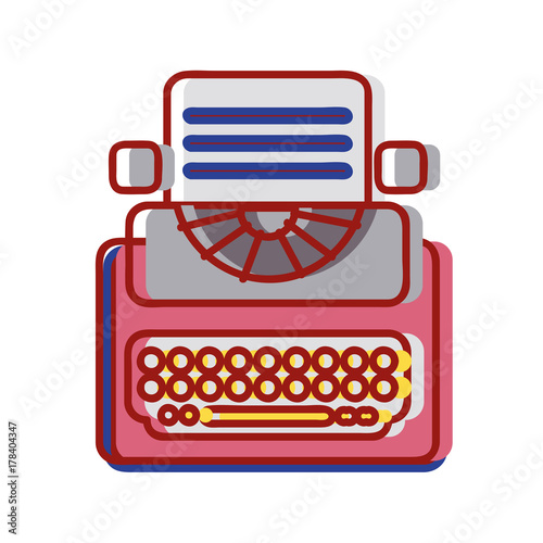 retro typewriter equipment with business document