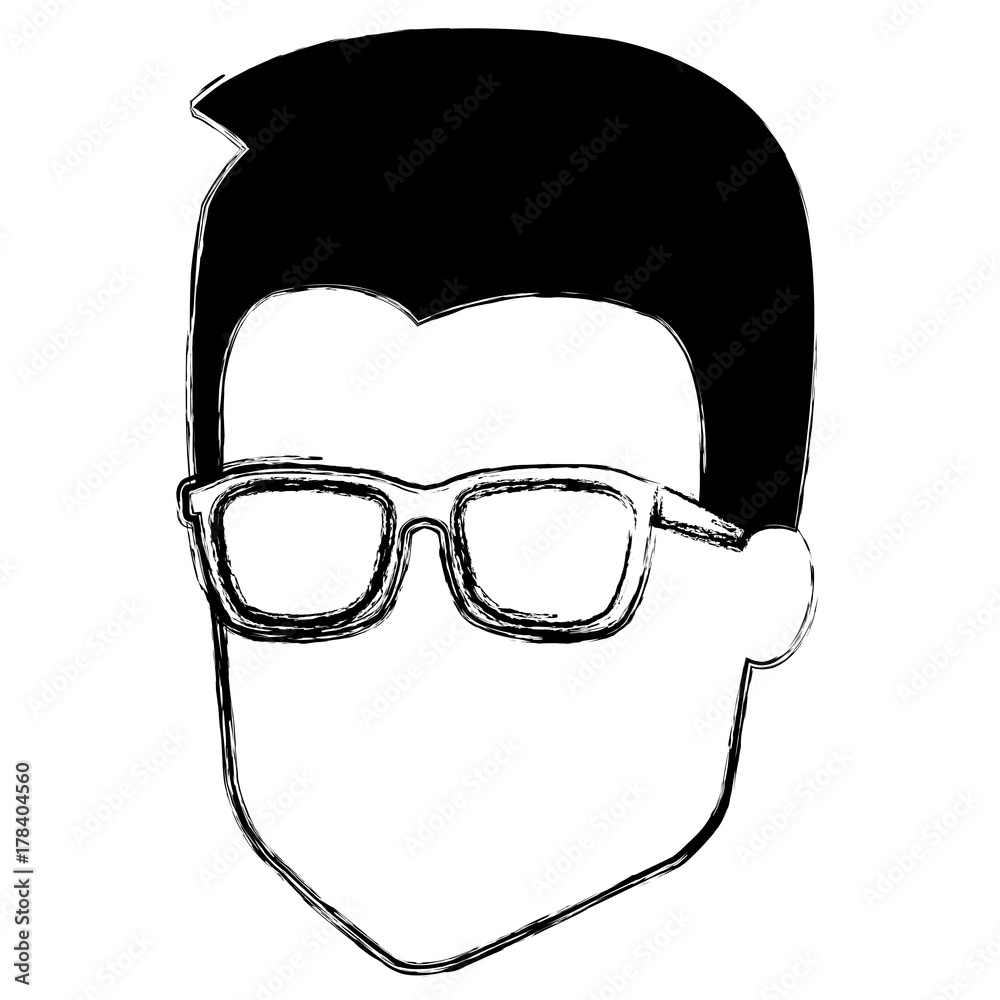 young man head avatar character young man head avatar character