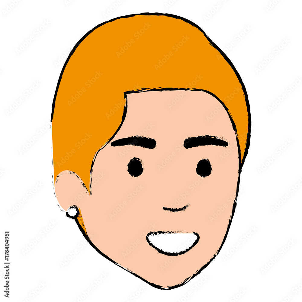 beautiful woman head avatar character