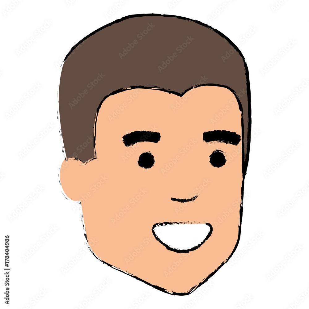 young man head avatar character young man head avatar character