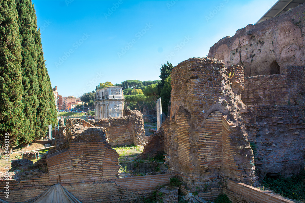 view of the imperial forum in rome