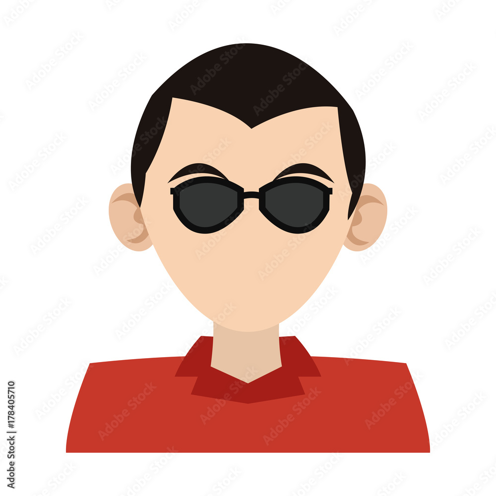 man with sunglasses avatar portrait icon image vector illustration design man with sunglasses avatar portrait icon image vector illustration design