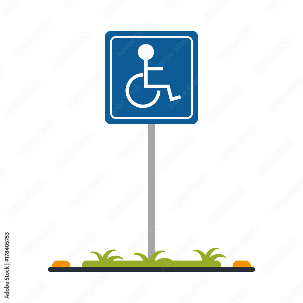 handicap parking sign icon image vector illustration design Stock ...