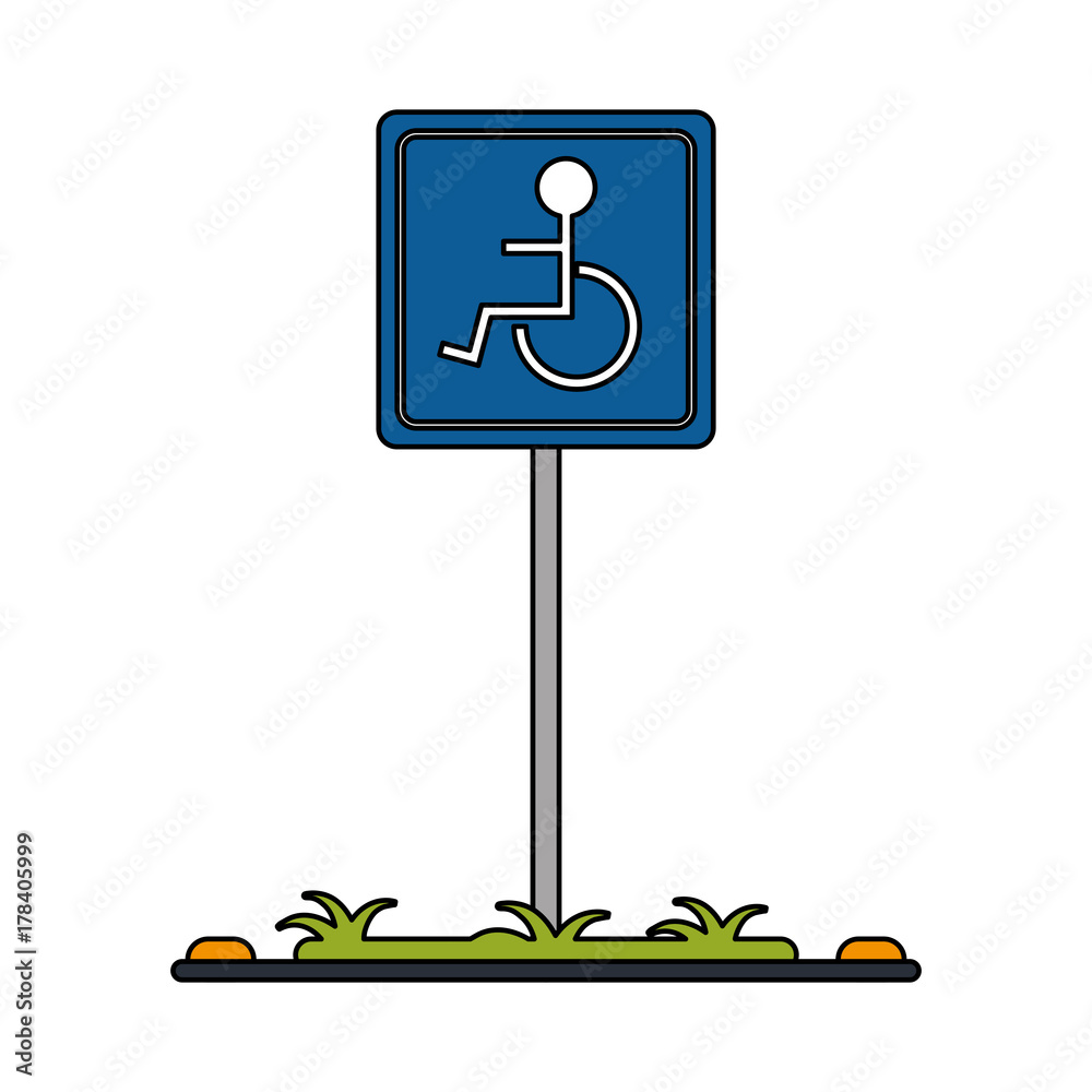 handicap parking sign icon image vector illustration design Stock 벡터 ...