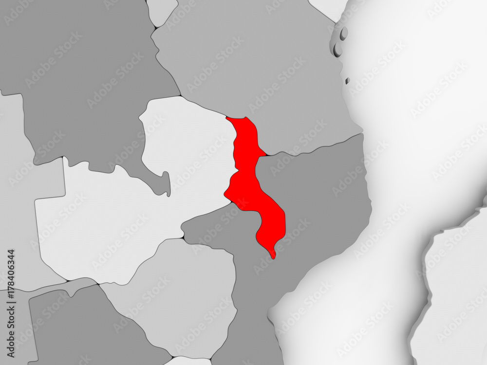 Fototapeta premium Map of Malawi