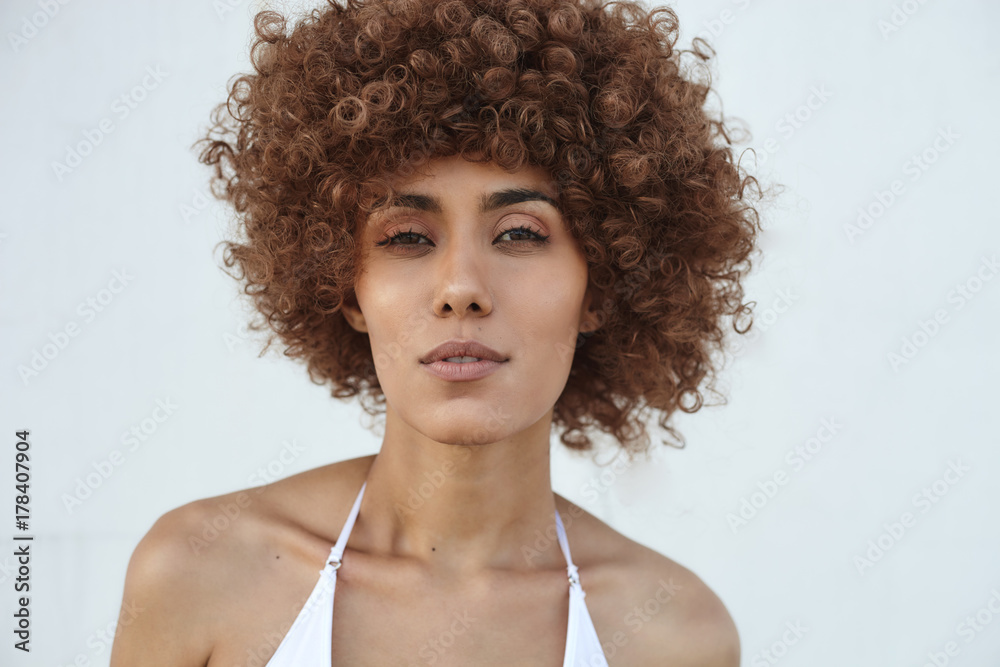 Close up portrait latino female model in sensual style Close up portrait latino female model in sensual style