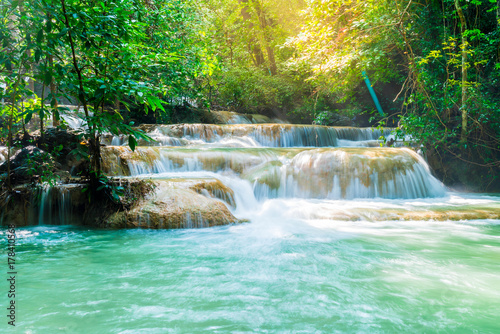 Erawan Waterfall, Erawan National Park at Kanchanaburi in Thailand