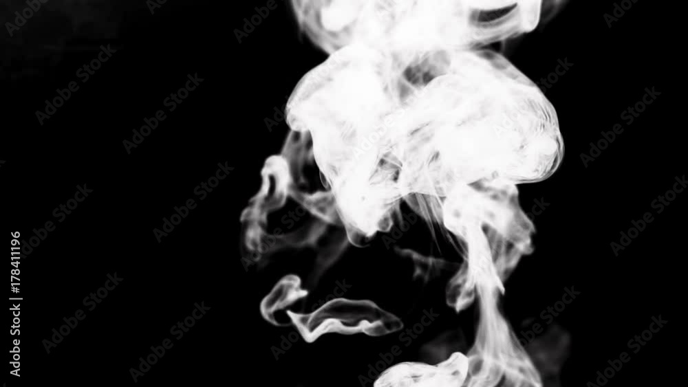 custom made wallpaper toronto digitalwhite smoke is slowly spinning on a black background