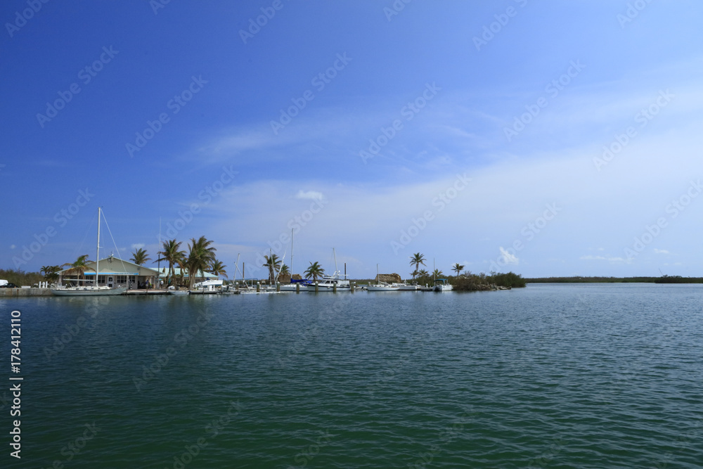 View of Boca Chica Marina from boat docks