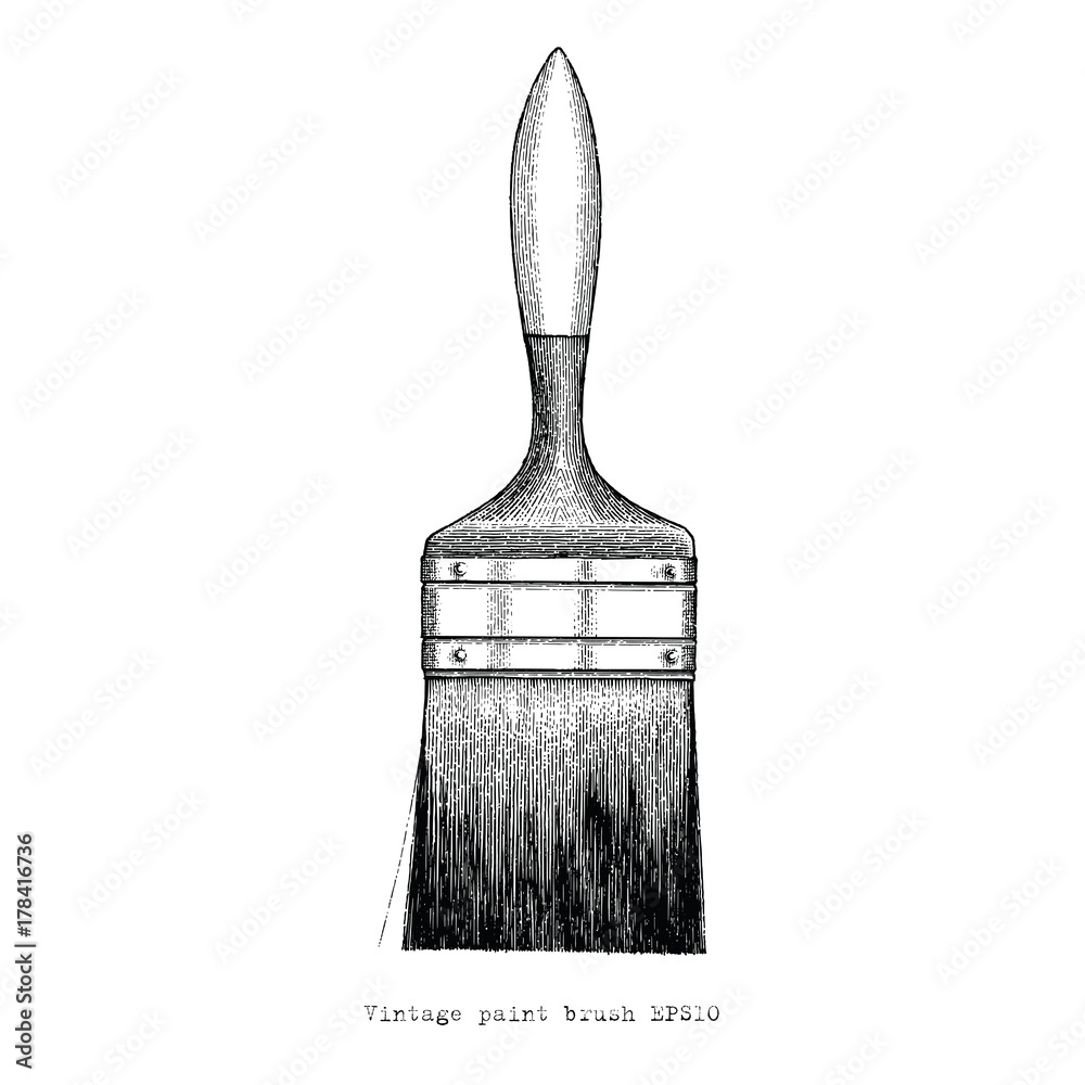Vintage Paint Brush Illustration