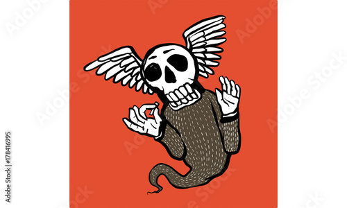 skeleton character vector-t-shirt design