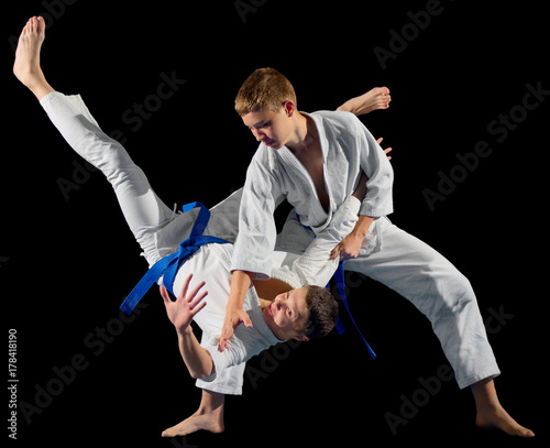 Boys martial arts fighters