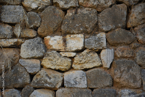 Old wall brick texture , front view