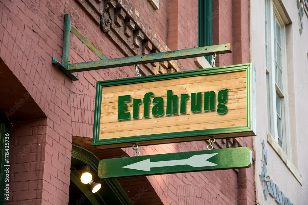 Obraz premium Schild 277 - Erfahrung