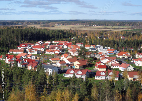 Aerial image of a residential area photo