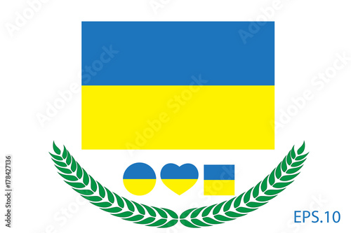 Ukraine Flag vector illustration. Ukraine Flag. National Flag of Ukraine.