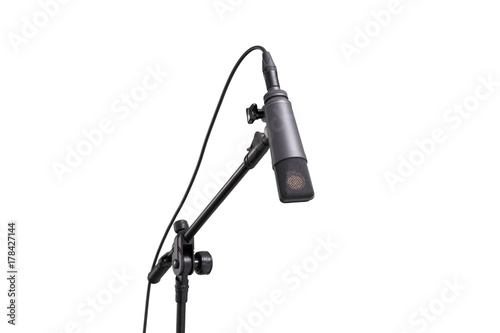 Professional microphone on a black stand