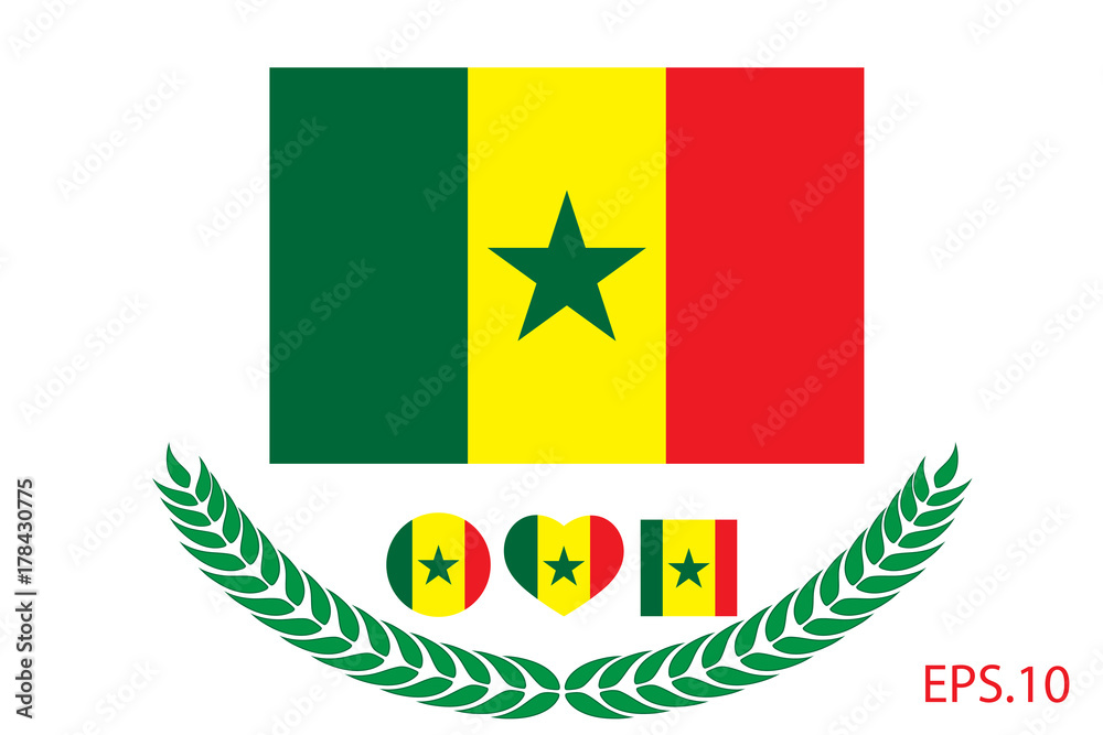 Official vector flag of Senegal. Eps.10 Official vector flag of Senegal. Eps.10