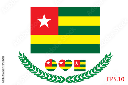 Official vector flag of Togo. Eps.10 Free Download Official vector flag of Togo. Eps.10 - GFXLoad