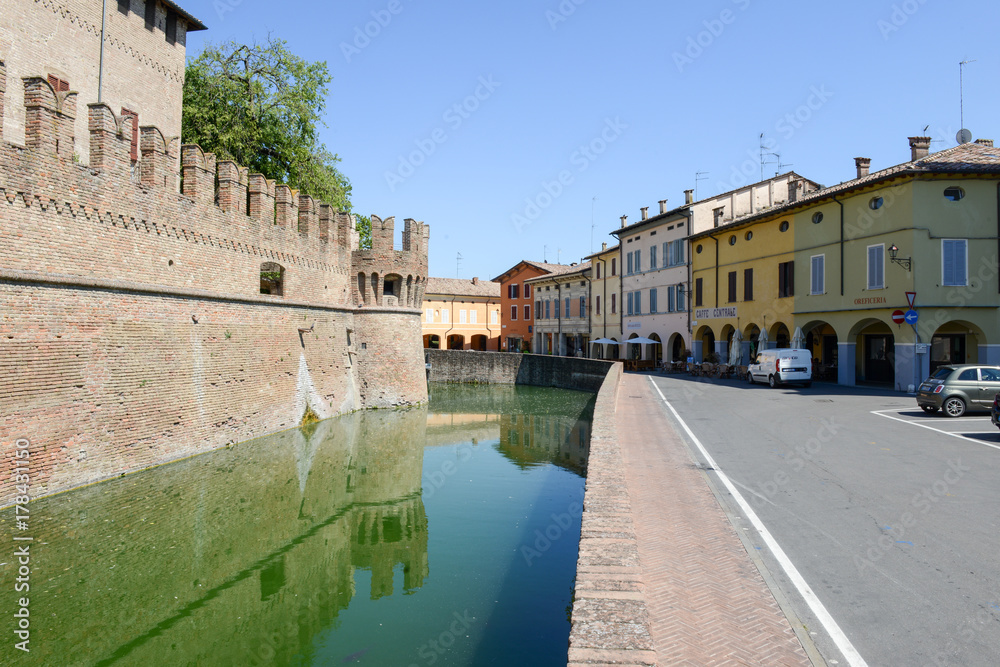 The moated castle of Rocco Santivale at Fontanellato near Parma The moated castle of Rocco Santivale at Fontanellato near Parma