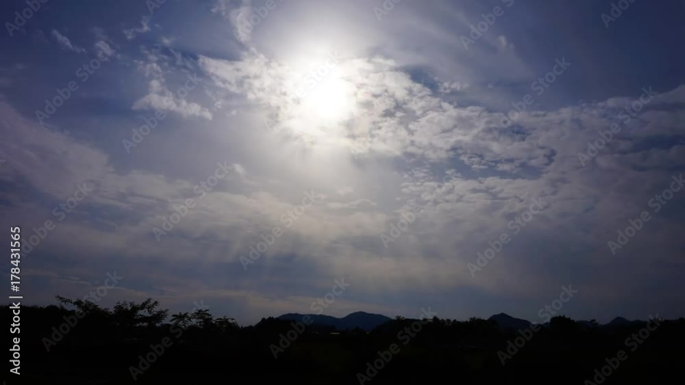 雲と太陽のタイムラプス 曇り空 雲と太陽のタイムラプス 曇り空