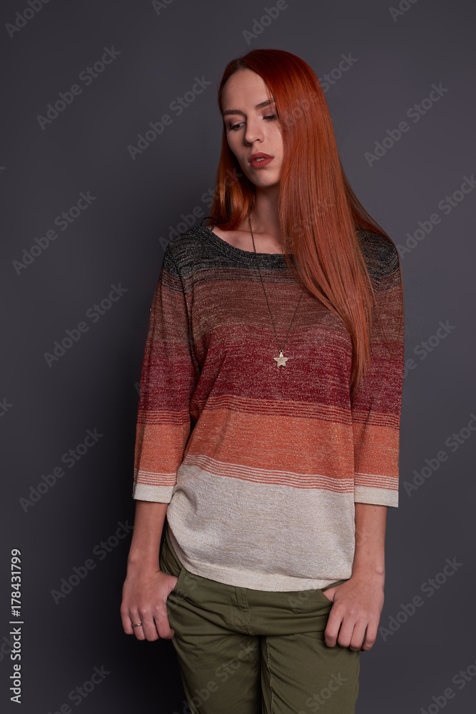 Wonderful girl background isolated