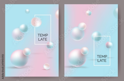 Abstract backgrounds set. Minimal design. Vector illustration