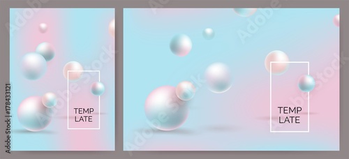 Abstract backgrounds set. Minimal design. Vector illustration