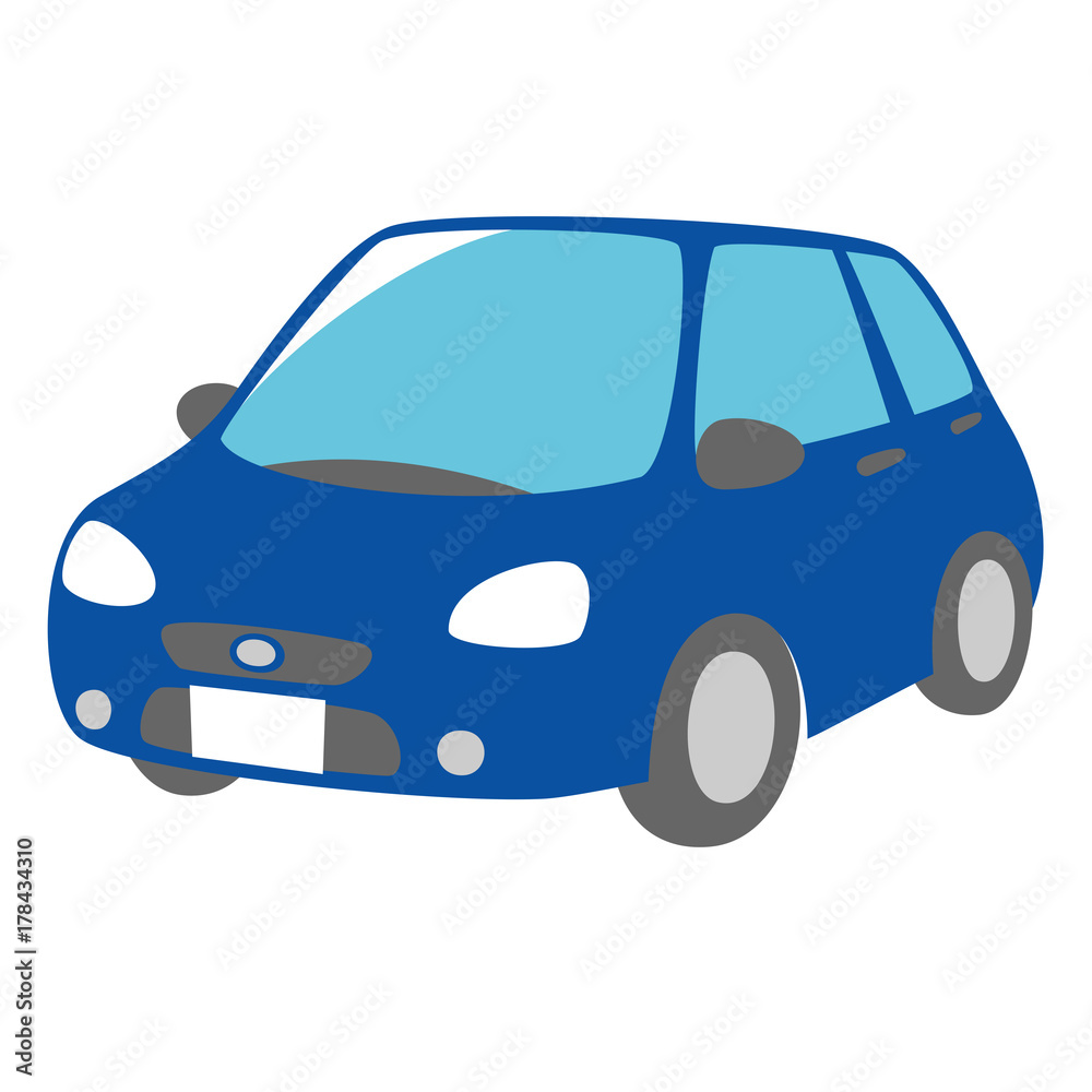 青い車 斜め前面
青い車 斜め前面