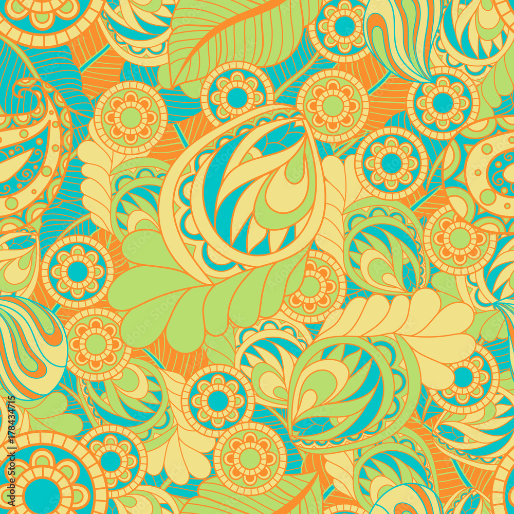 Fototapeta premium Seamless paisley pattern. Vector background for textile, print, wallpapers, wrapping.